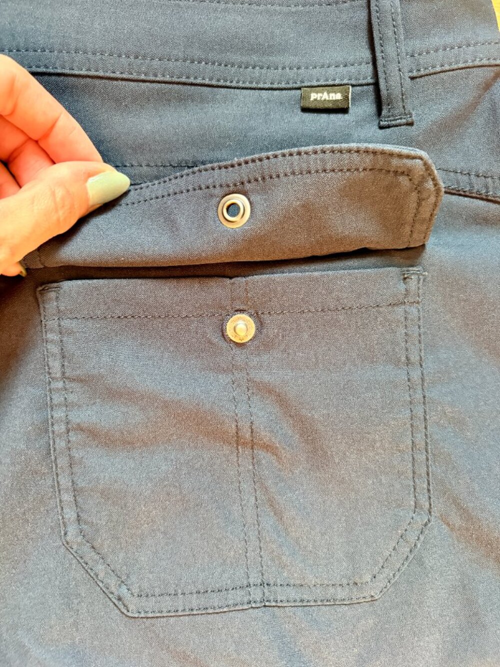 prAna Halle Shorts Women's Size 12 Navy Blue Outdoor Hiking - Picture 7 of 8